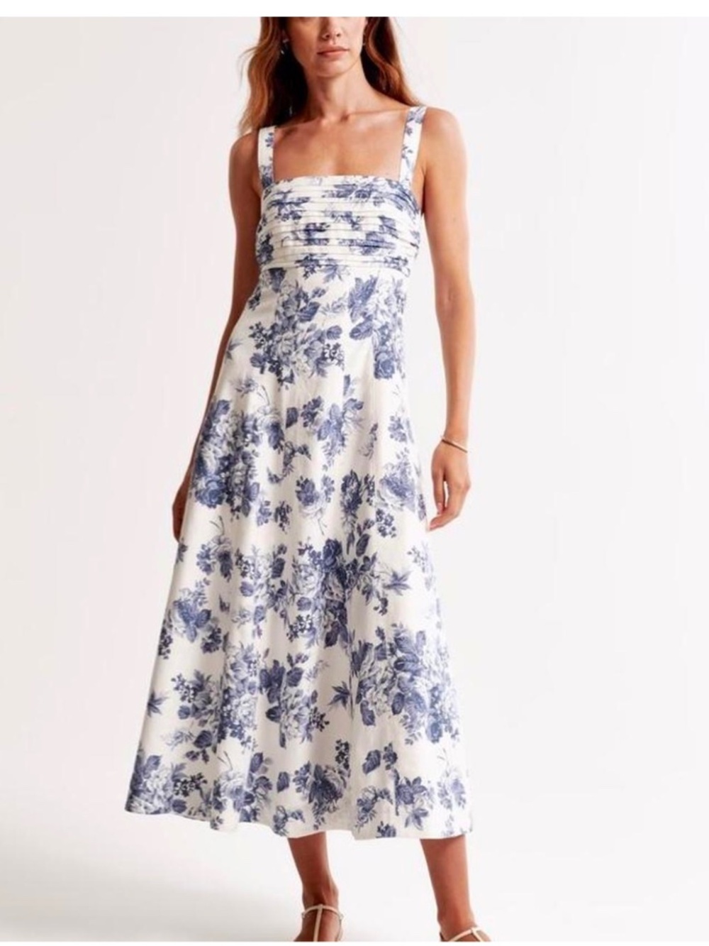 Abercrombie and Fitch Emerson Fit & Flare Midi Dress